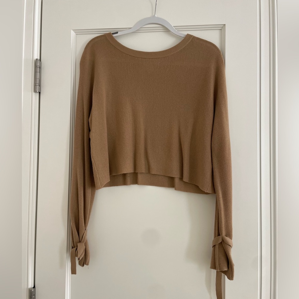 Aritzia Wilfred Merino Wool Cropped Sweater